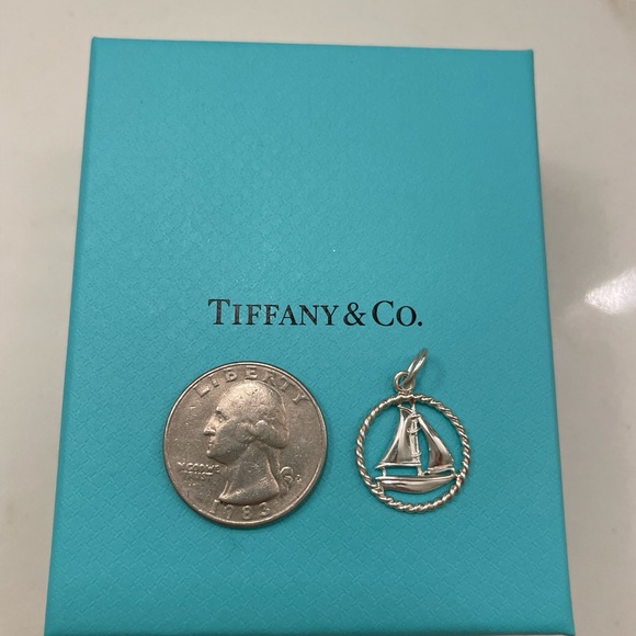 Retired Tiffany & Co. Twist Sailboat Charm - Picture 3 of 3